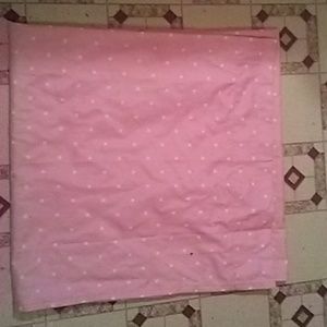 Pink dotted curtains